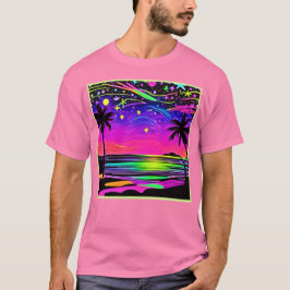 Neon Night Beachscape T-shirt