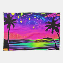 Neon Night Beachscape