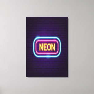 Neon Night Canvas Afdruk