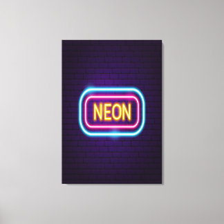 Neon Night Canvas Afdruk