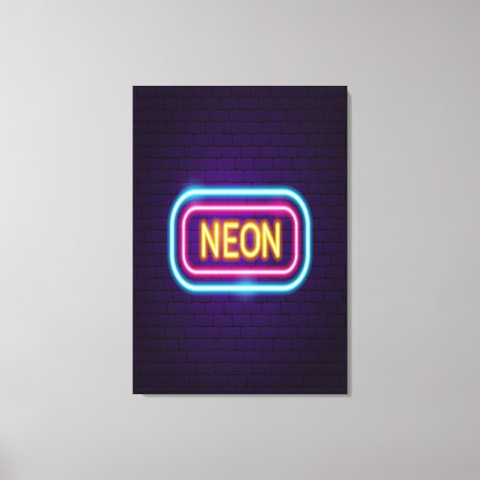 Neon Night Canvas Afdruk (Voorkant)