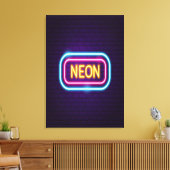 Neon Night Canvas Afdruk (Insitu (Woonkamer))