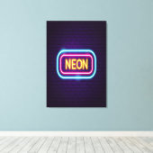 Neon Night Canvas Afdruk (Insitu (Houten vloer))