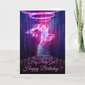 Neon Night Club Dancer Kaart (Voorkant)