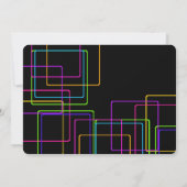 Neon Night Glow Bowling Verjaardag Kaart (Achterkant)