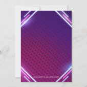 Neon Night Out Birthday Kaart (Achterkant)