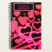 "Neon Night Party" - Harten en liefde Planner (Voorkant)