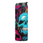 Neon Night Skulls Thermosbeker (Gedraaid links)
