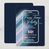 Neon Nightlife Vibe Online Group Video Chat Party Kaart (Voorkant / Achterkant)