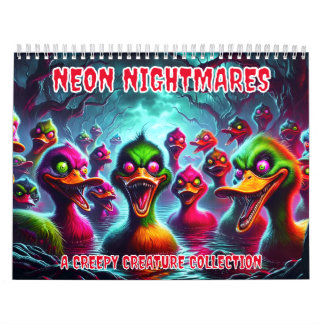 Neon Nightmares: Een griezelig Collectie Kalender