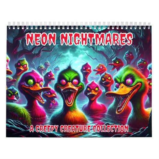 Neon Nightmares: Een griezelig Collectie Kalender (Hoes)