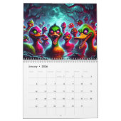 Neon Nightmares: Een griezelig Collectie Kalender (Jan 2026)