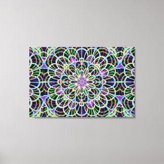 Neon Nights 2 Uitgerekte Canvas Print