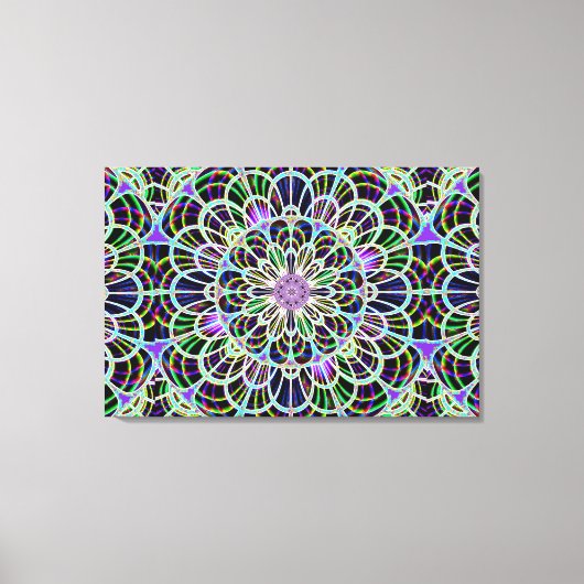Neon Nights 2 Uitgerekte Canvas Print (Voorkant)