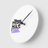 NEON NILE Wave Logo Wandklok (Hoek)