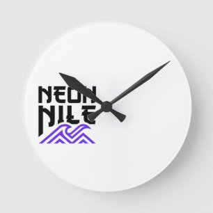 NEON NILE Wave Logo Wandklok