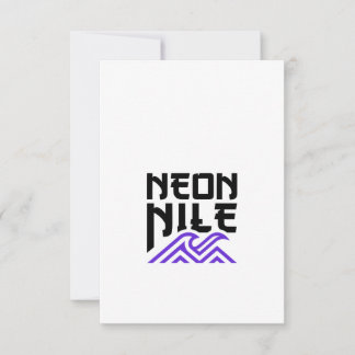 NEON NILE Wave Logo Wenskaart RSVP Kaartje