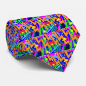 Neon Nineties Patroon Stropdas (Opgerold)