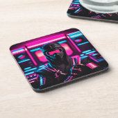 neon ninja bier onderzetter (Linkerzijde)