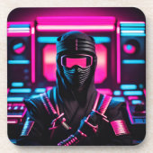 neon ninja bier onderzetter (Voorkant)