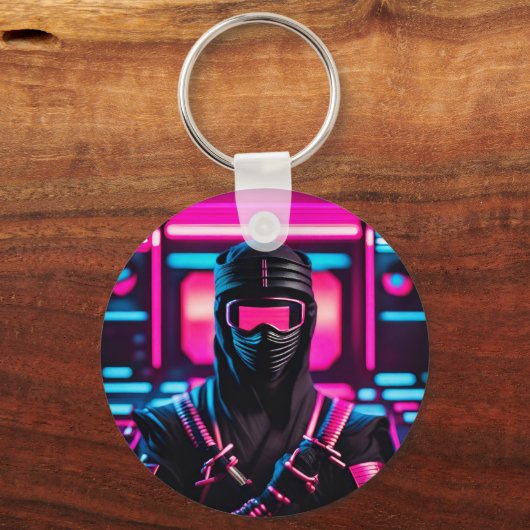 neon ninja sleutelhanger (Achterkant)