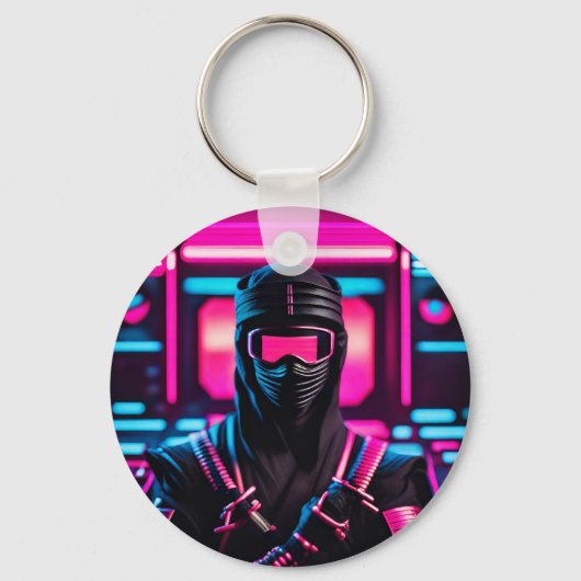 neon ninja sleutelhanger (Achterkant)