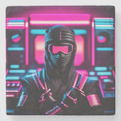 neon ninja stenen onderzetter (Voorkant)