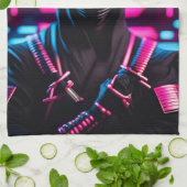 neon ninja theedoek (Gevouwen)