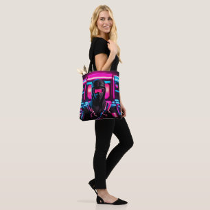 neon ninja tote bag