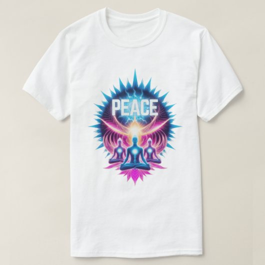 Neon Nirvana - Zoek vrede T-shirt (Design voorkant)