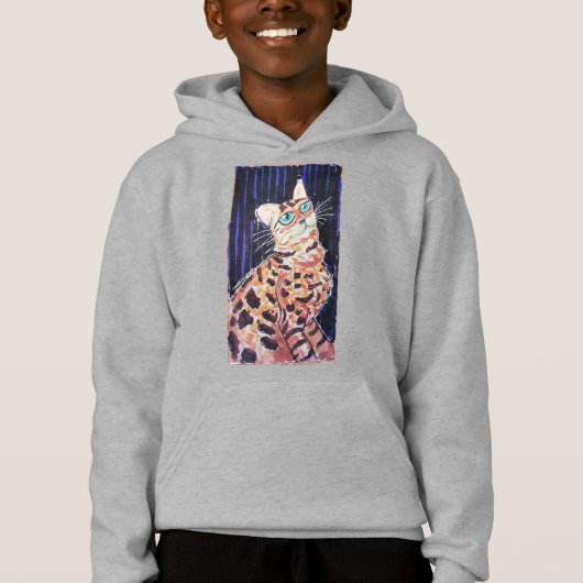 Neon Noir Bengaalse Kat (Voorkant)