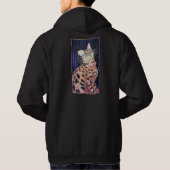 Neon Noir Bengaalse Kat Hoodie (Achterkant)