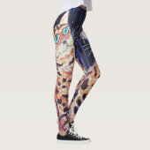 Neon Noir Bengaalse Kat Leggings (Rechts)