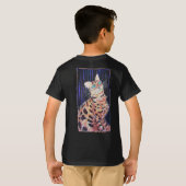 Neon Noir Bengaalse Kat T-shirt (Achterkant volledig)