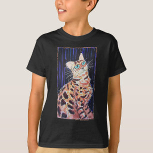 Neon Noir Bengaalse Kat T-shirt