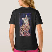 Neon Noir Bengaalse Kat T-shirt (Achterkant)