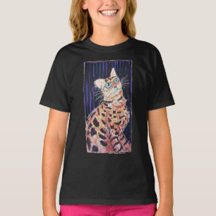 Neon Noir Bengaalse Kat T-shirt