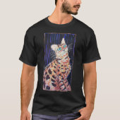 Neon Noir Bengaalse Kat T-shirt (Voorkant)