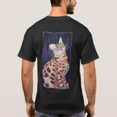 Neon Noir Bengaalse Kat T-shirt (Achterkant)