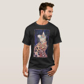 Neon Noir Bengaalse Kat T-shirt (Voorkant volledig)