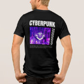 Neon Noir Cyberpunk Embleem Tri-Blend Shirt (Achterkant)