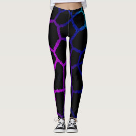 Neon Noir Giraffe Leggings