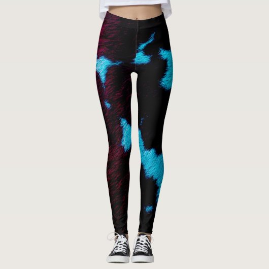 Neon Noir-Koe Leggings (Voorkant)