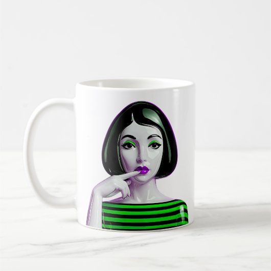 Neon Noir Muse Koffiemok (Links)