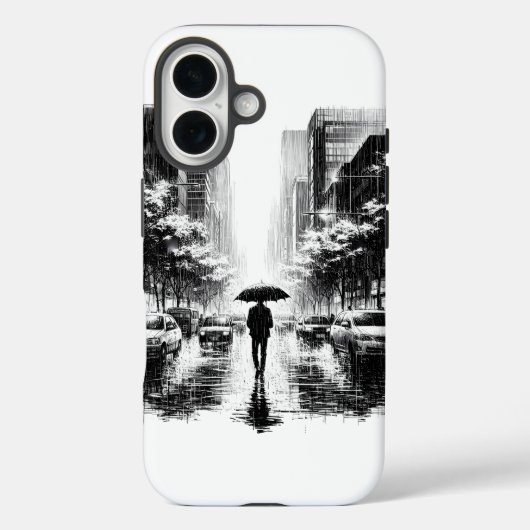 Neon Noir Rainy Cityscape Case-Mate iPhone Case (Achterkant)
