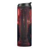 Neon Noir Sphynx Cat in Mafia Style Thermosbeker (Gedraaid links)