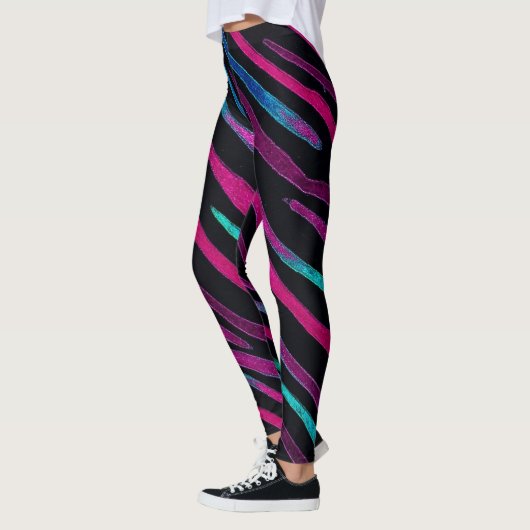 Neon Noir Zebra Pattern Leggings (Links)
