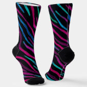 Neon Noir Zebra Pattern Sokken (Gebogen)