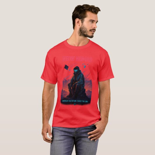 Neon Nomad – Cyber Desert Wanderer T-shirt (Voorkant volledig)