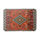 Neon Nomad Soul - Levendig Tribal Geometrisch Tapi Badmat (Voorkant)